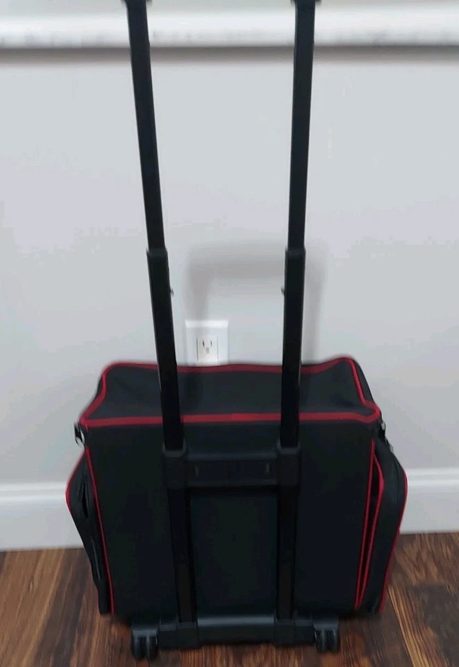 Rolling Craft Scrapbook Organizer Tote Wheeled Telescopic Handle Perfect Storage - Image 2 of 4