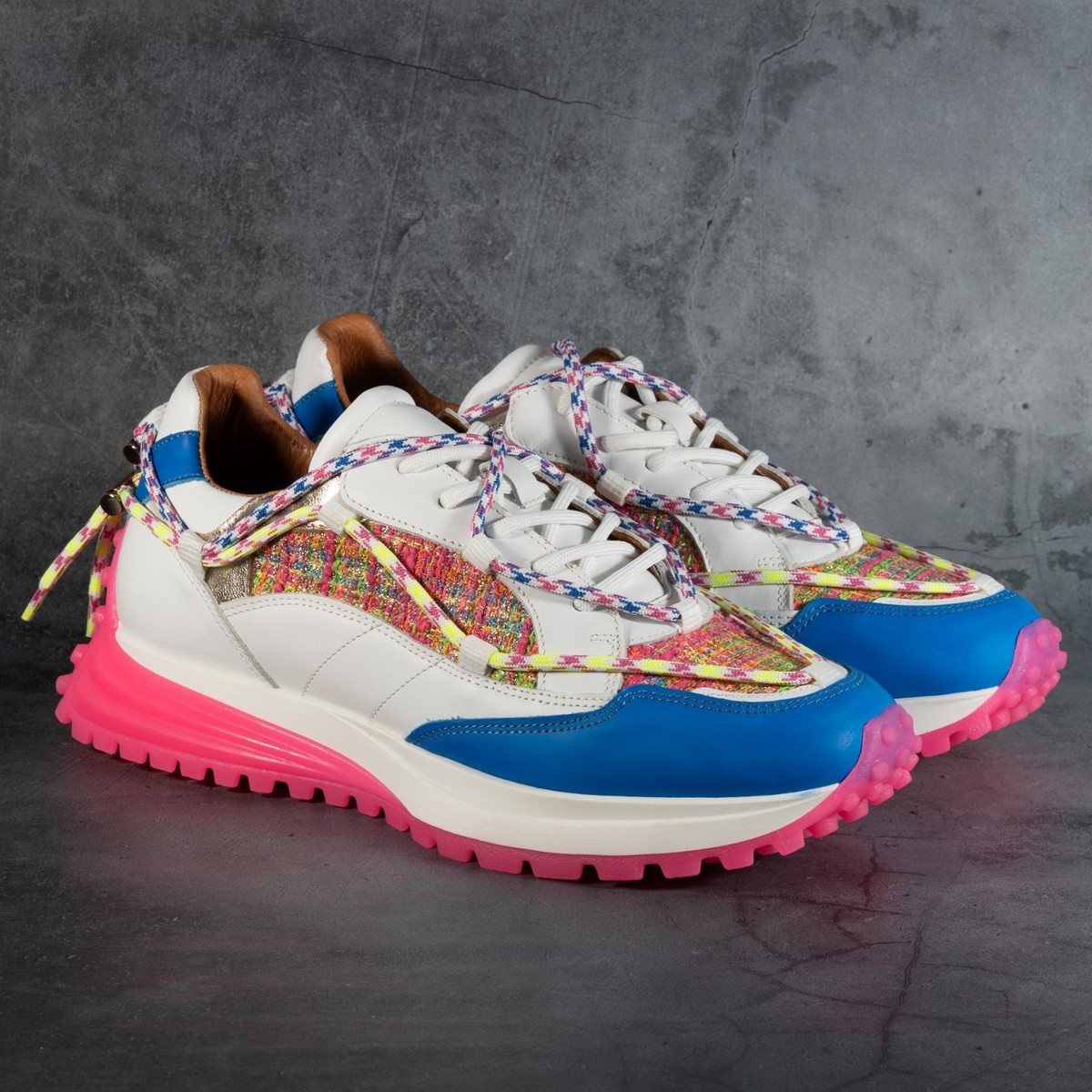 DWRS LABEL Made In Portugal Leather Sneakers Multicolor Metallic