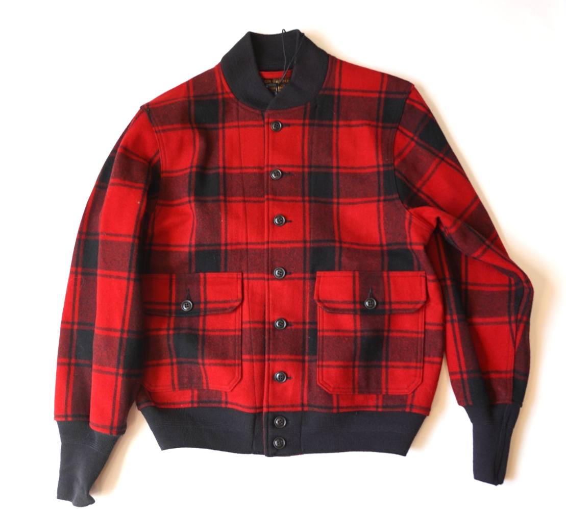 C.C. FILSON CO. ウールジャケット NEW | FILSON CCC WOOL BOMBER JACKET RED BLACK BUFFALO CHECK SMALL