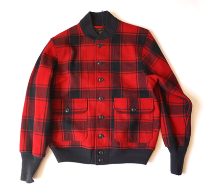 NEW | FILSON CCC WOOL BOMBER JACKET RED BLACK BUFFALO CHECK SMALL