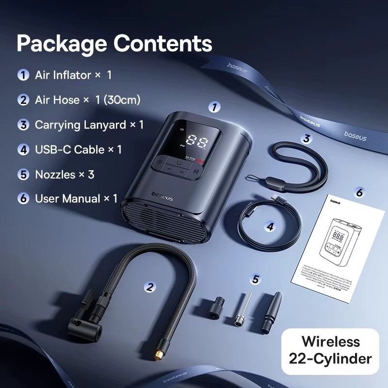 GoTrip VA1 Pro/Max Akku Luftkompressor 7500mAh Auto Reifenpumpe 150PSI