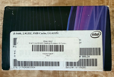 Intel BX80684I59400 Core i5-9400 Processor 6 Cores 4.1 GHz Turbo