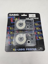 Casio EZ-Label Printer 2 Pack Tape Cartridge IR-18we 9mm Clear Tape Black Ink