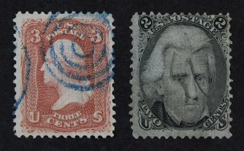 CKStamps: US Stamps Collection Scott#93 94 2c 3c Used