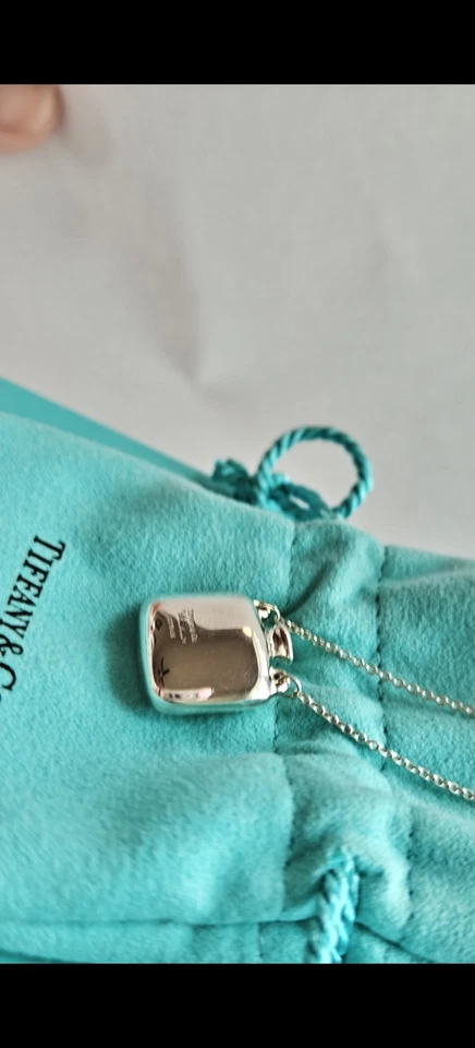 *NUEVO NUNCA USADO** Collar Botella Cuadrada Tiffany & Co Elsa Peretti 18 Pulgadas Foto 3 de 4