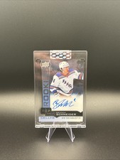 22-23 UD Clear Cut Braden Schneider Rookie Card Auto Top Shelf Cellys NY Rangers. rookie card picture