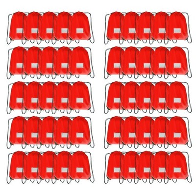 JohahaTim Drawstring Backpack Bulk 50 Packs Draw String Bags for Gym Sports T...