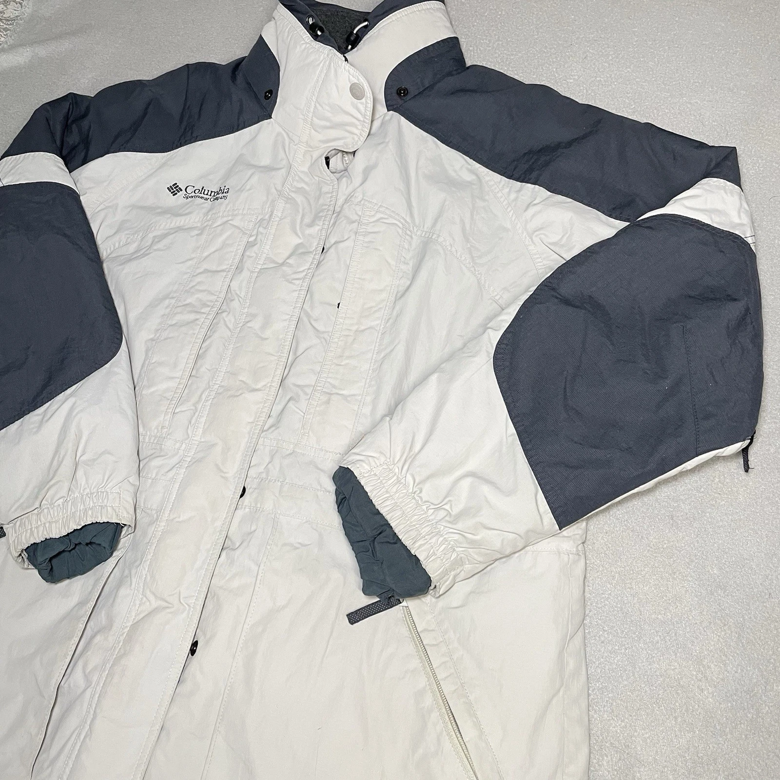 Columbia Jacket Women's XL Core Interchange Ski Snow 3-in-1 Coat White Navy