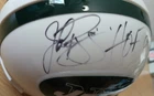 John Riggins Signed New York Jets Riddell Speed Mini Helmet w/Green Facemask