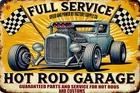 Vintage Racing Car Retro Garage Tin Metal Signs Home Décor 8x12