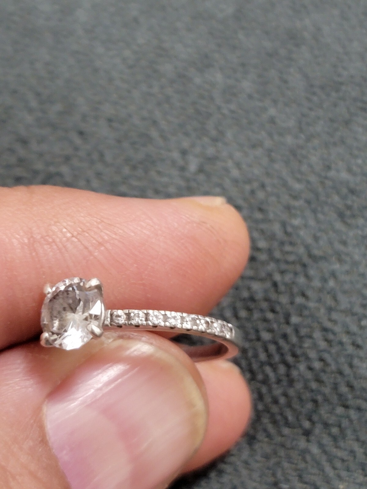 925 solid sterling silver ring. VVS1 Moissanite s… - image 3