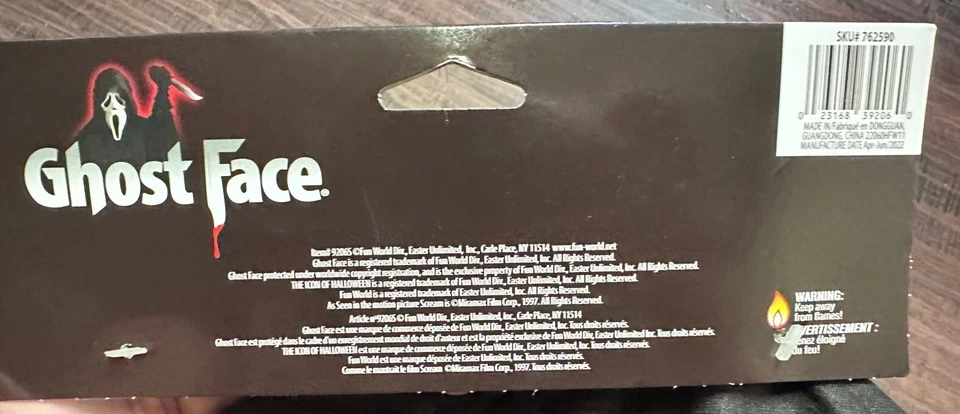 Máscara de grito de Halloween Ghost Face con sudario grito divertido clásico mundial oficial Foto 3 de 4