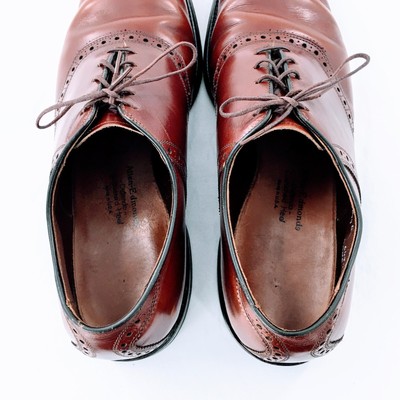 Allen Edmonds Vtg Leather Polo Saddle Shoe Burgundy Corrected Grain Sz 10.5 C Allen Edmonds Vtg Leather Polo Saddle Shoe Burgundy  main image 3