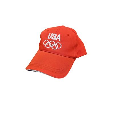 USA Olympic Hat Red Team Sports United States America Games Cap