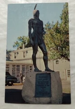 Massasoit Statue Plymouth, Mass. Postcard (U2)