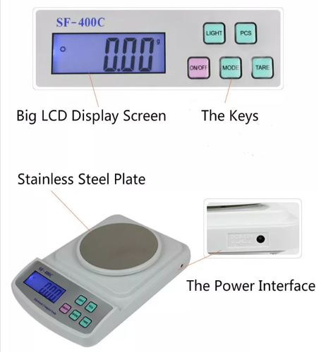 Electronic Scales Digital Balance 600g x 0.01g Weigh Lab Industrial Weighing - Picture 2 of 8