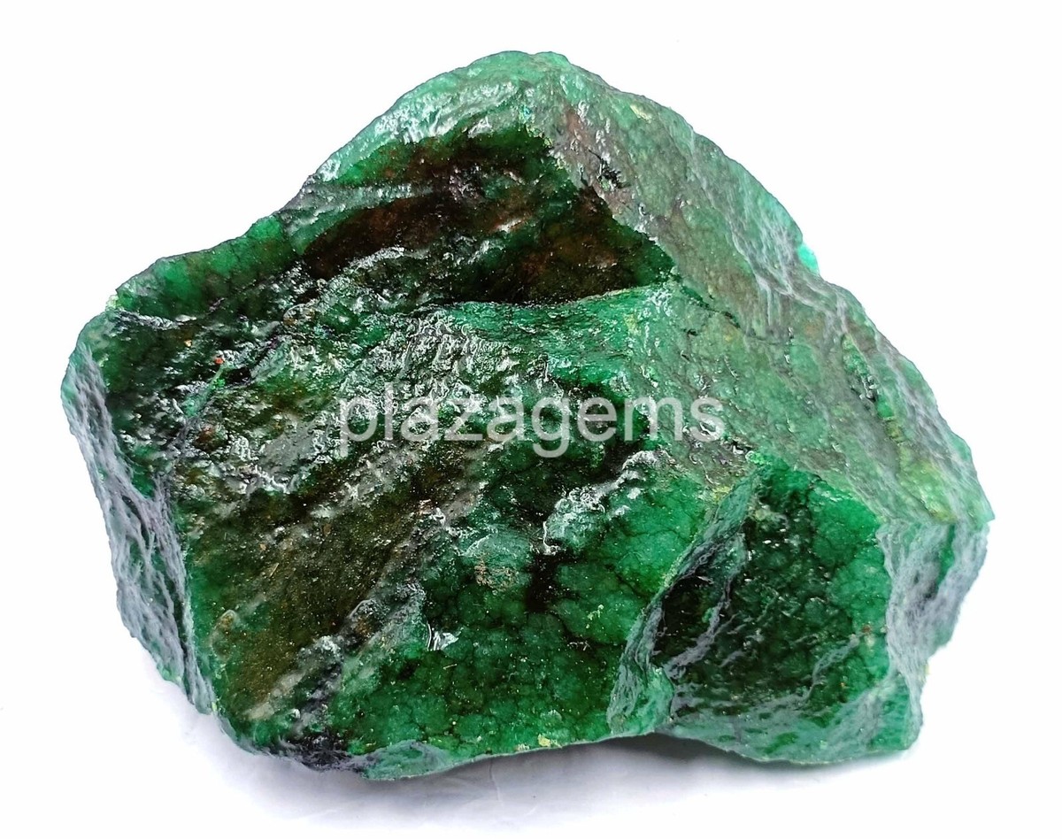 DYED Natural Certified 9925 Ct Green Emerald Colombia Uncut Rough