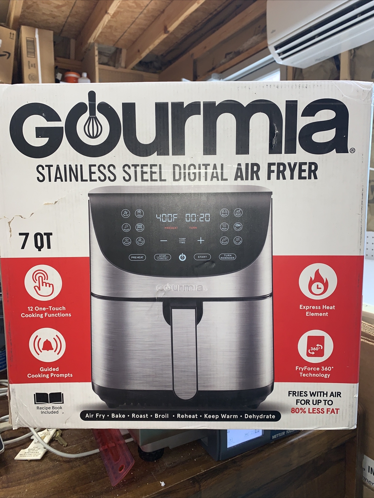 Gourmia 7Qt Digital Air Fryer NEW DAMAGED BOX eBay