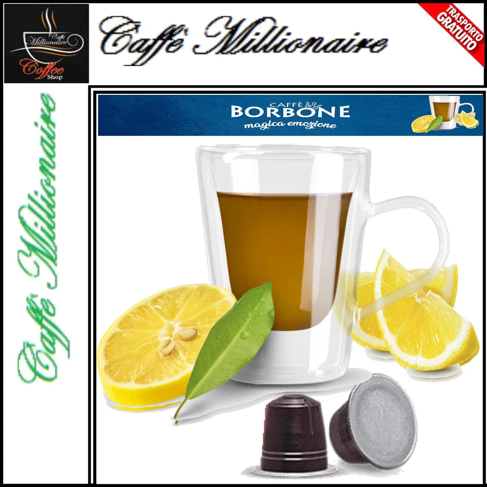 Tee Zitrone Kapseln Nespresso Caffè Borbone Aufguss Von Aromatisierter Schwarzer - Bild 2 von 4