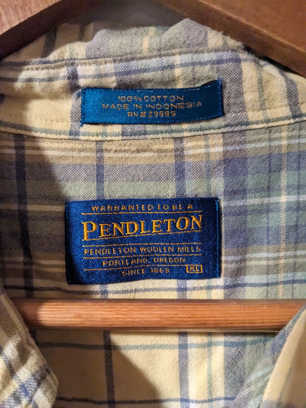 Pendleton Yellow X-Large Button Up Short Sleeve S… - image 3