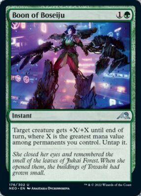 BOON OF BOSEIJU x4 mtg NM-M Kamigawa Neon Dynasty 4 Unc