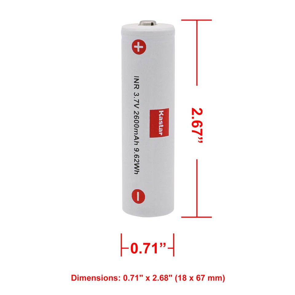 Kastar 3PCS Battery 2600mAh For Zhiyun Weebill S/3/LAB Crane V1/2/2S/3S/3SE/LAB - Image 2 of 2