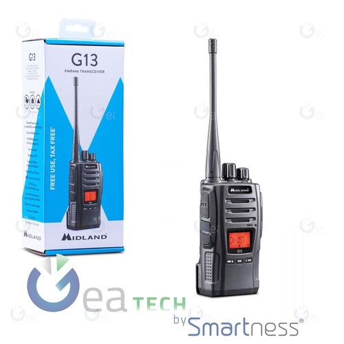 MIDLAND G13 RADIO RICETRASMITTENTE PORTATILE WALKIE TALKIE PMR446 IPX4 - Zdjęcie 3 z 9