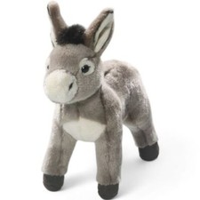 Esel stehend grau ca. 25 cm Länge Kuscheltier, Plüschtier