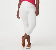 LOGO by Lori Goldstein Layers Regular Cropped Leggings Pants Alabaster XXS New