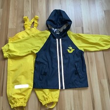 Regenanzug Gr.86/92/98 Regenhose impidimpi Regenjacke ideenwelt TOP Blau Gelb