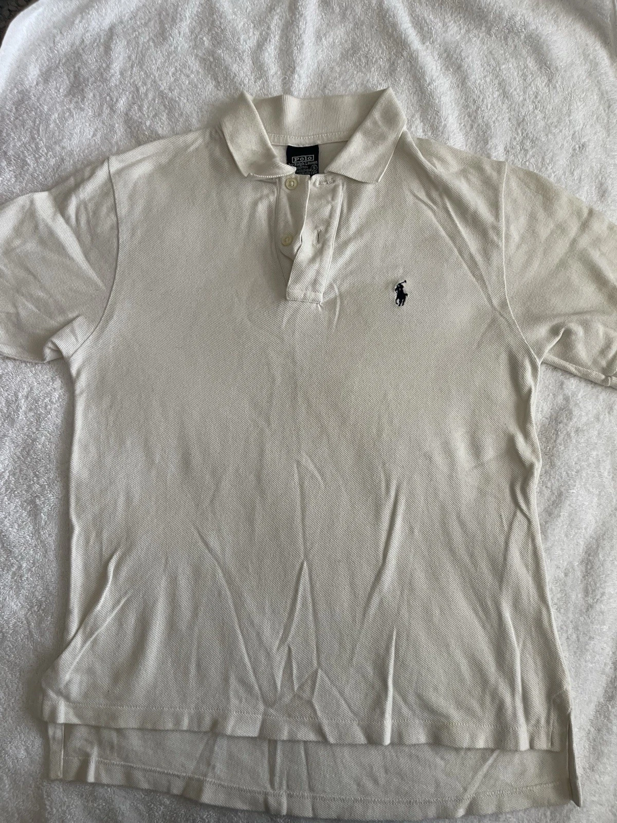 Polo Ralph Lauren Classic Fit Polo White Short Sleeve Cotton Embroidered Logo S