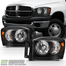 Black 2007-2008 Dodge Ram 1500 07-09 2500 3500 Headlights Leftright Replacement Black 2007-2008 Dodge Ram 1500 07-09 2500 3500 Headlights Leftright Replacement