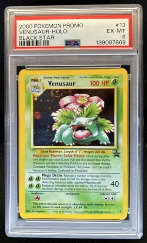 1999 Pokemon Wizards Black Star Promos Venusaur #13 PSA 6