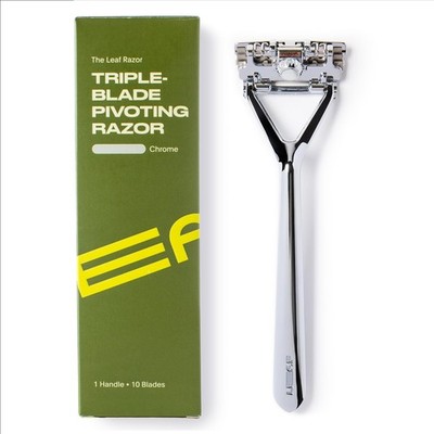 Leaf Shave | Leaf Razor, All-Metal Safety Shaver with Pivoting Head & Adjusta...