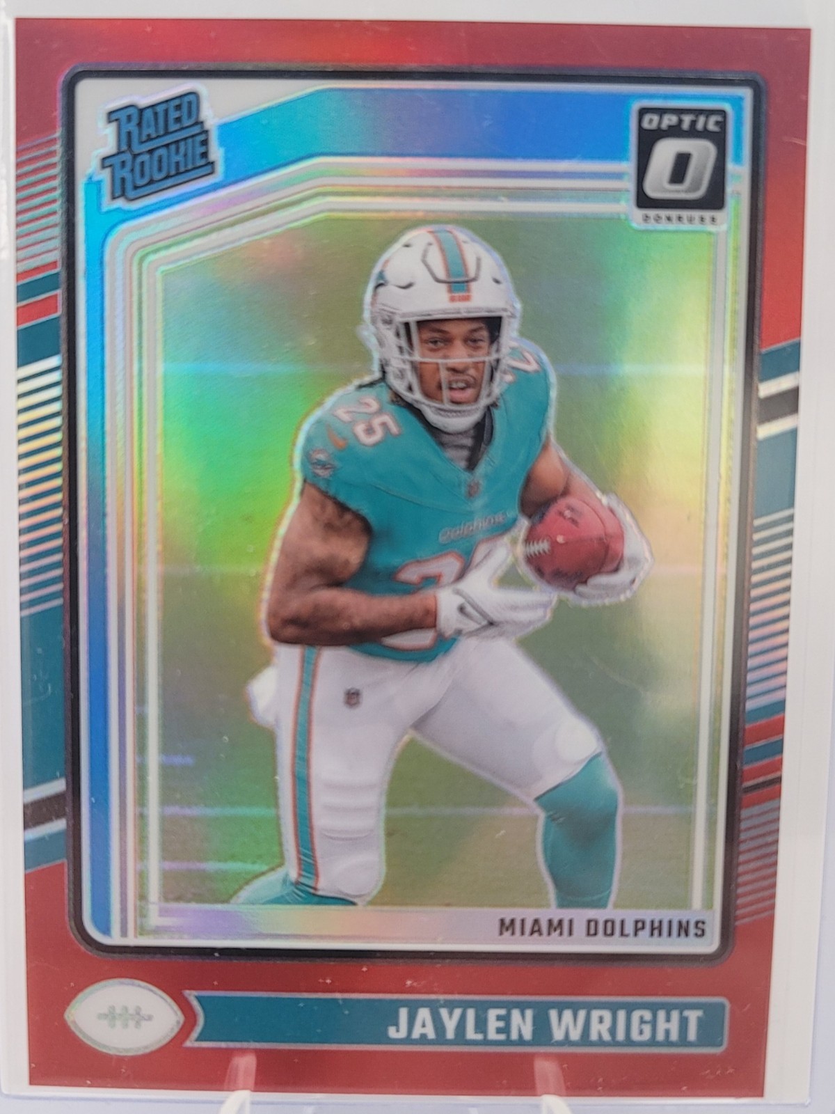 2024 Donruss Optic - #249 Jaylen Wright /125 (Red Prizm)