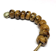 10 Pcs. Attractive Axinite Gemstone 5mm Large Hole Big Hole Beads 14x8MM Beads
