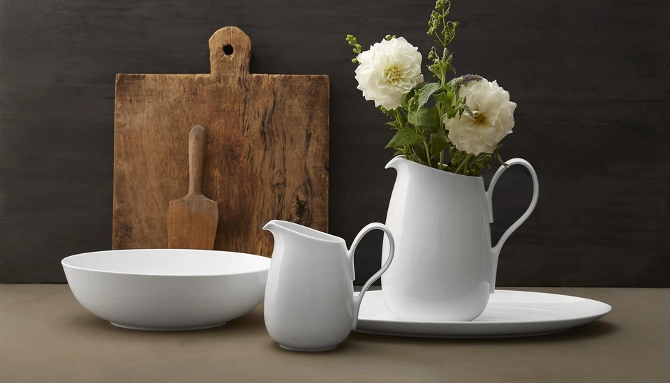 Skye Designer Serving Platter – (17.25" x 8.5") Bone China Oval Tray with Gen... - Image 2 of 4