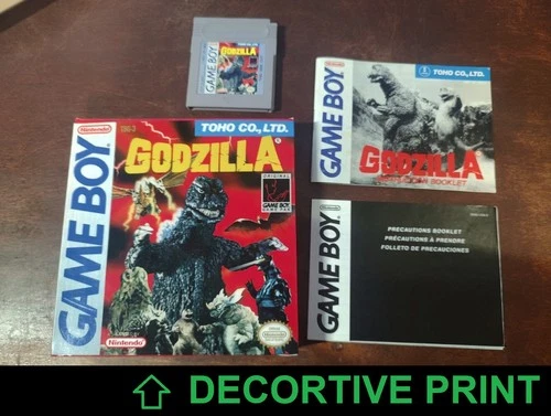 New ListingGodzilla Nintendo Game Boy Gameboy Tested Authentic cartridge 1990 PLUS manual