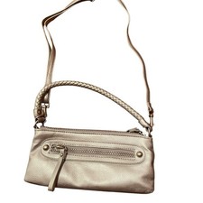 Silver covertable crossbody bag