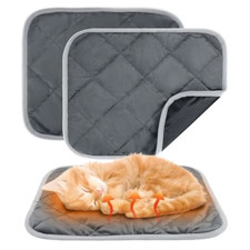 2 Pcs Self Warming Cat Bed Mat - 15.7X19.7In Soft Warm Self Heating Cat Pad Wash