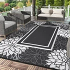 Outdoor Plastic Straw Rug Reversible Camping Mat Patio RV Backyard Picnic Deck