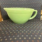VINTAGE FIRE KING OVEN WARE JADITE BATTER MIXING BOWL POUR SPOUT HANDLE