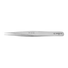 Stainless Steel Tweezers, Straight, Anti-Magnetic, Serrated Tips for Enhanced Gr