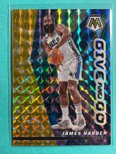 SSP /99 2022-23 Panini Mosaic Give and Go James Harden #14 Reactive Blue Mosaic