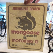 Mongoose Motomag BMX Products old school dealer door/window sticker