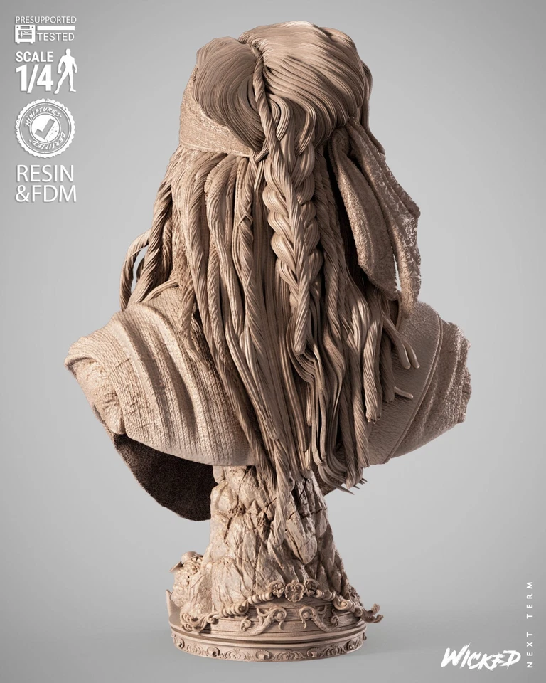 Busto retrato Jack Sparrow impreso en 3D Fan Art de Wicked Foto 2 de 4