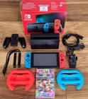 Nintendo Switch 32GB Console with Neon Blue/Neon Red Joy-Cons and Mario Kart 8