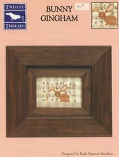 Twisted Threads Bunny Gingham Counted Cross Stitch Pattern