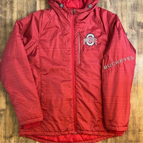 Ohio State Buckeye Men’s Embroidered Full-Zip Winter Puff Coat Jacket Size Large - Picture 3 of 10