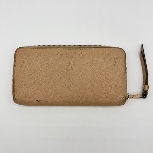 Louis Vuitton Zippy Wallet Monogram Empreinte Leather Beige Tan SP3176